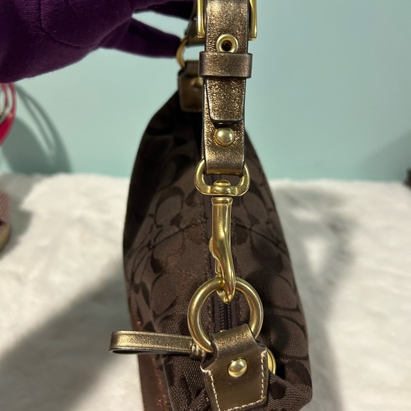 COACH Pouchette in brown canvas. Handbag. - Picture 2 of 9